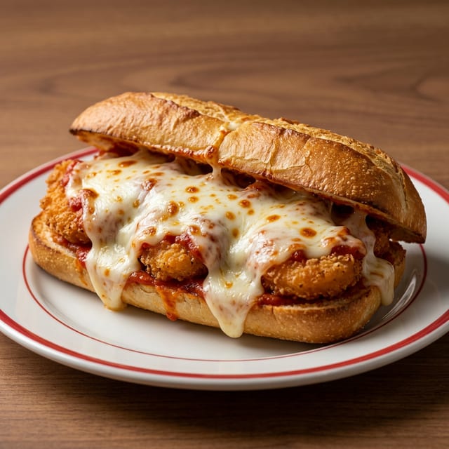 Shrimp Parmigiana Hero.