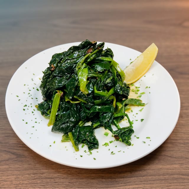 Sautéed Spinach.